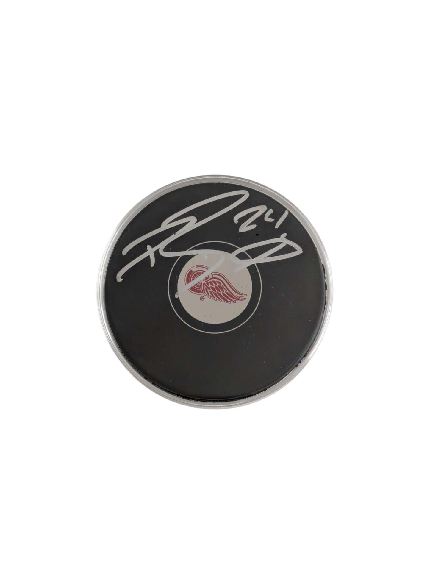 Detroit Red Wings Damien Brunner signed NHL Puck