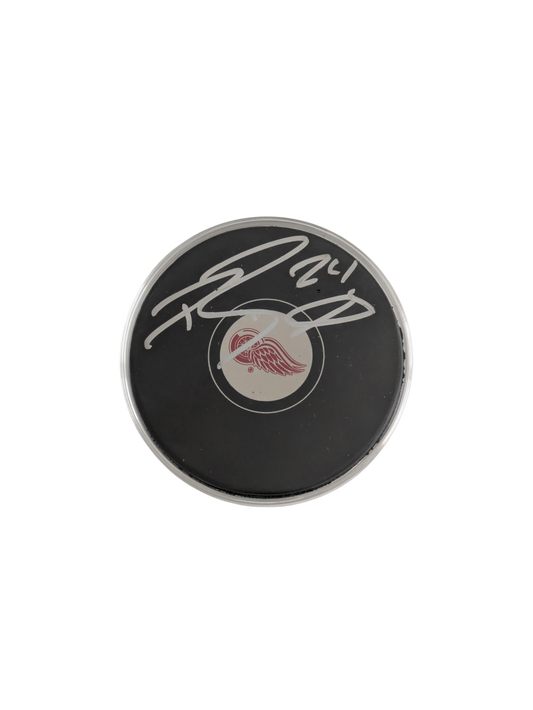Detroit Red Wings Damien Brunner signed NHL Puck