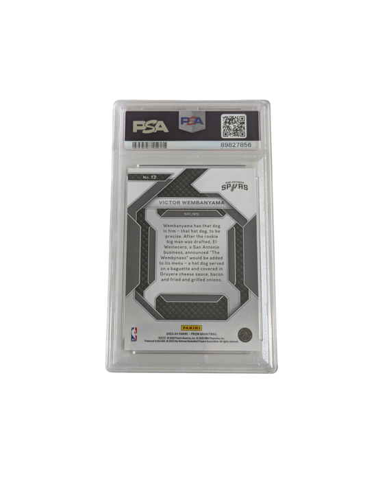 2023 Panini Prizm Victor Wembanyama Emergent PSA 9 card