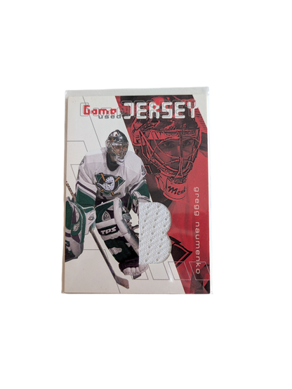 2002 In The Game Mighty Ducks of Anaheim Gregg Naumenko Patch Card