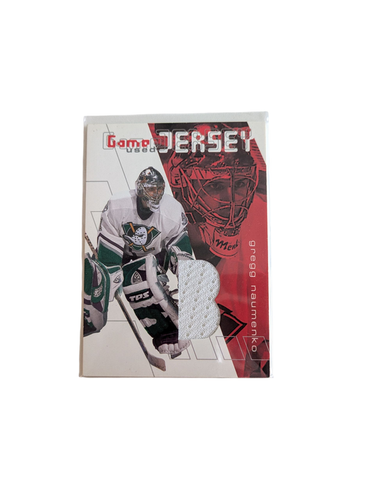 2002 In The Game Mighty Ducks of Anaheim Gregg Naumenko Patch Card