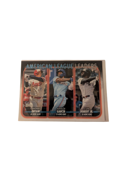 2024 Topps American League Leaders Ohtani Garcia Robert Jr Card