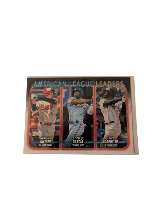 2024 Topps American League Leaders Ohtani Garcia Robert Jr Card