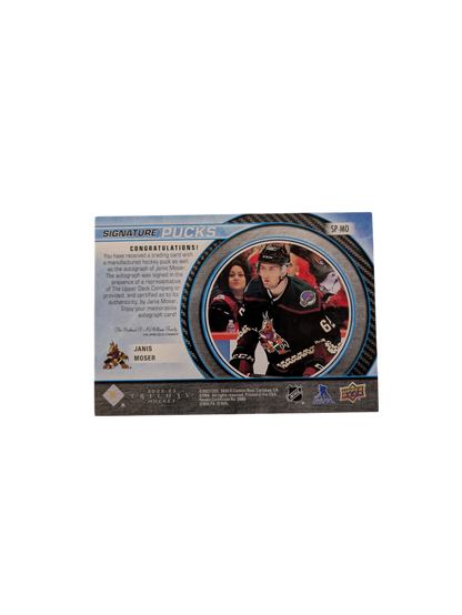 2022 Upper Deck Signature Pucks Phoenix Coyotes Janis Moser Auto Card