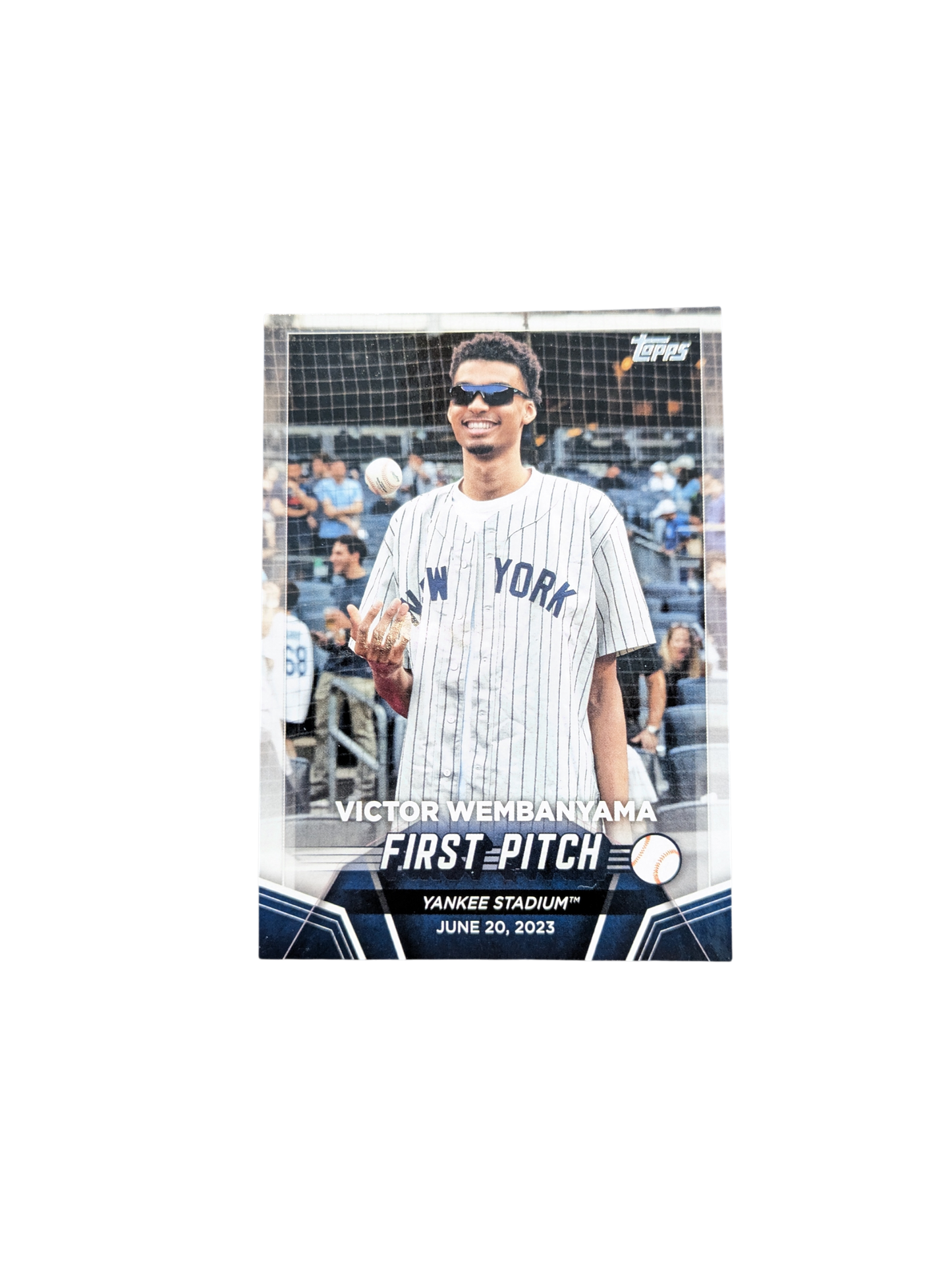 2024 Topps First Pitch Yankee Stadium Victor Wembanyama Rookie card