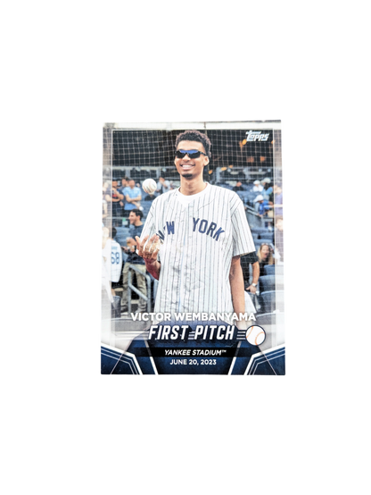 2024 Topps First Pitch Yankee Stadium Victor Wembanyama Rookie card