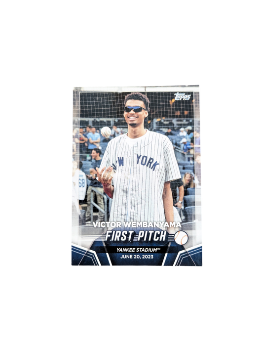 2024 Topps First Pitch Yankee Stadium Victor Wembanyama Rookie card