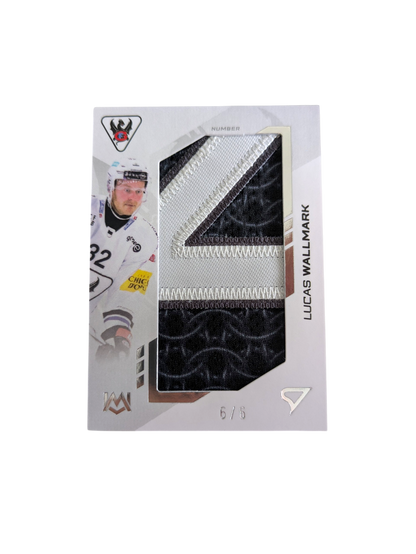2024 SportZoo National League Fribourg Gotteron Lucas Wallmark Number Patch 6/6 card