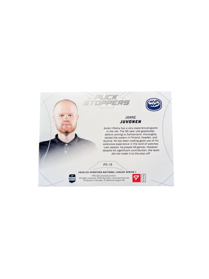 2025 SportZoo National League Ambri Piotta Janne Juvonen 33/75 card