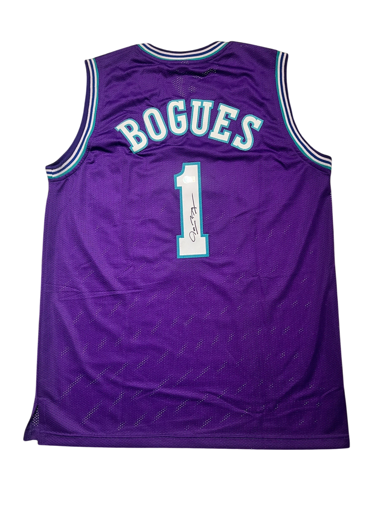 Charlotte Hornets Muggsy Bogues NBA signed Custom Jersey