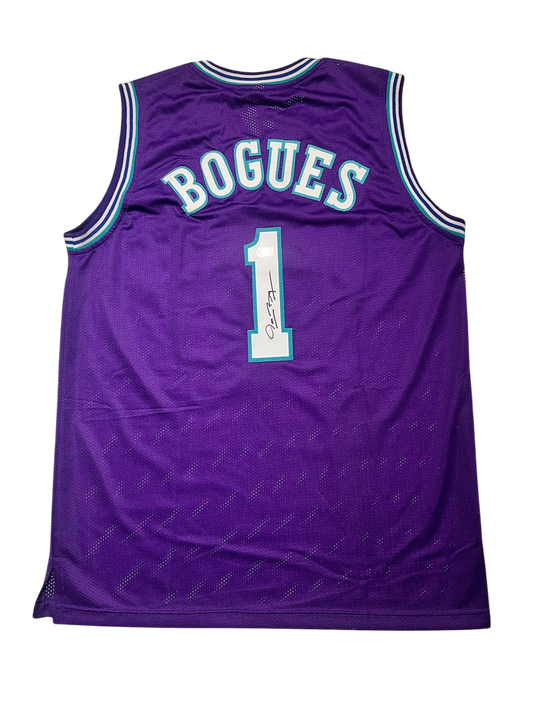 Charlotte Hornets Muggsy Bogues NBA signed Custom Jersey