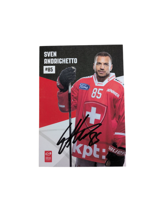 Switzerland Hockey Auto Card signed by Sven Andrighetto