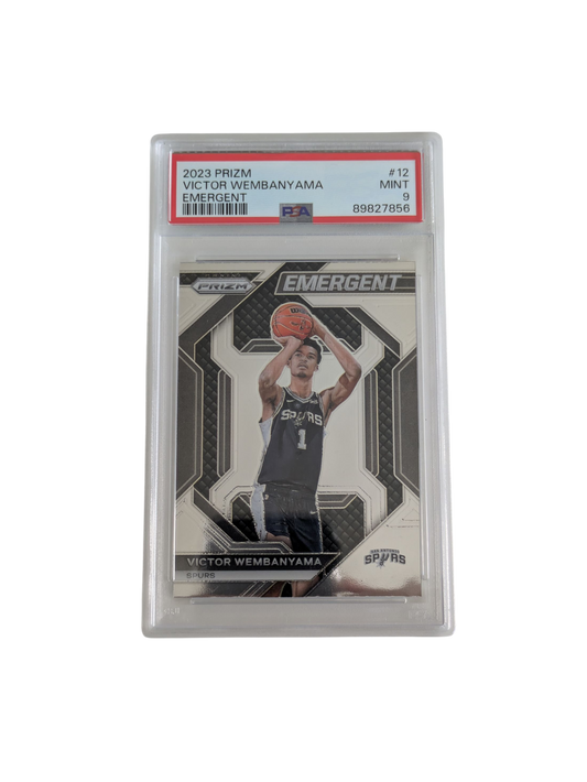 2023 Panini Prizm Victor Wembanyama Emergent PSA 9 card