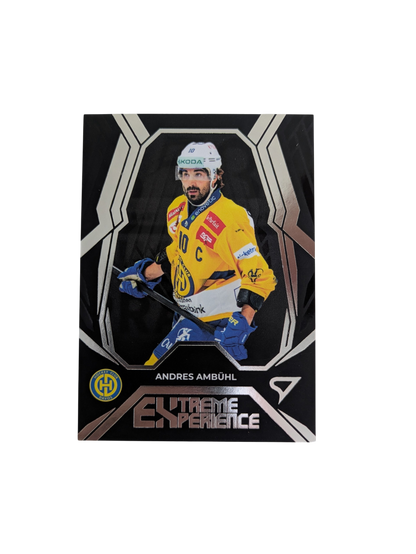 2024 SportZoo National League Series 1 HC Davos Andres Ambuhl Extreme Experience card + 2009 Hartford Wolfpack Mini Program