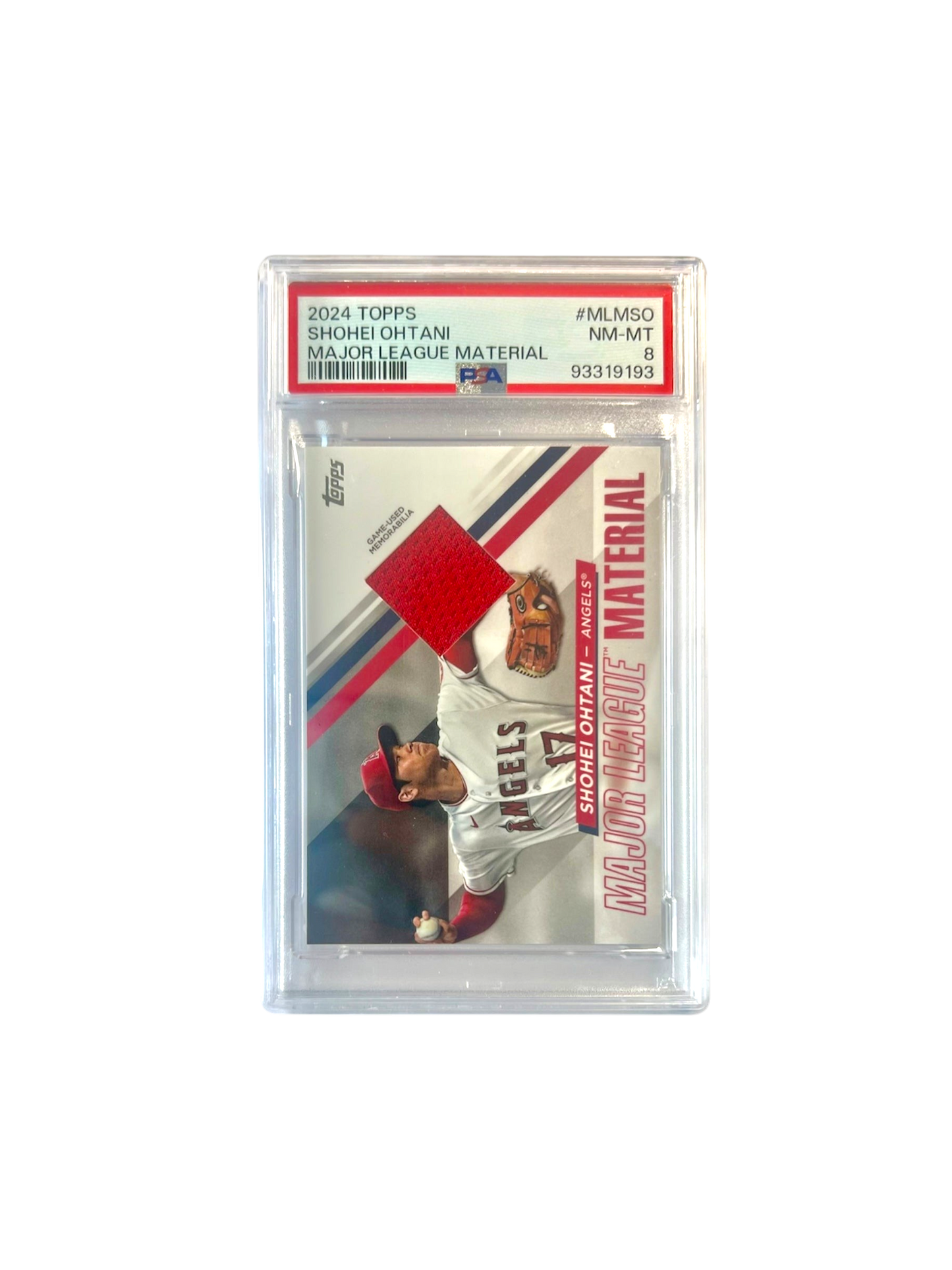 2024 Topps Shohei Ohtani Major League Material Game-Used Patch PSA card