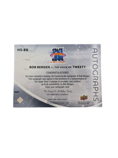 2021 Upper Deck Space Jam A New Legacy Autograph Bob Bergen Voice of Tweety card