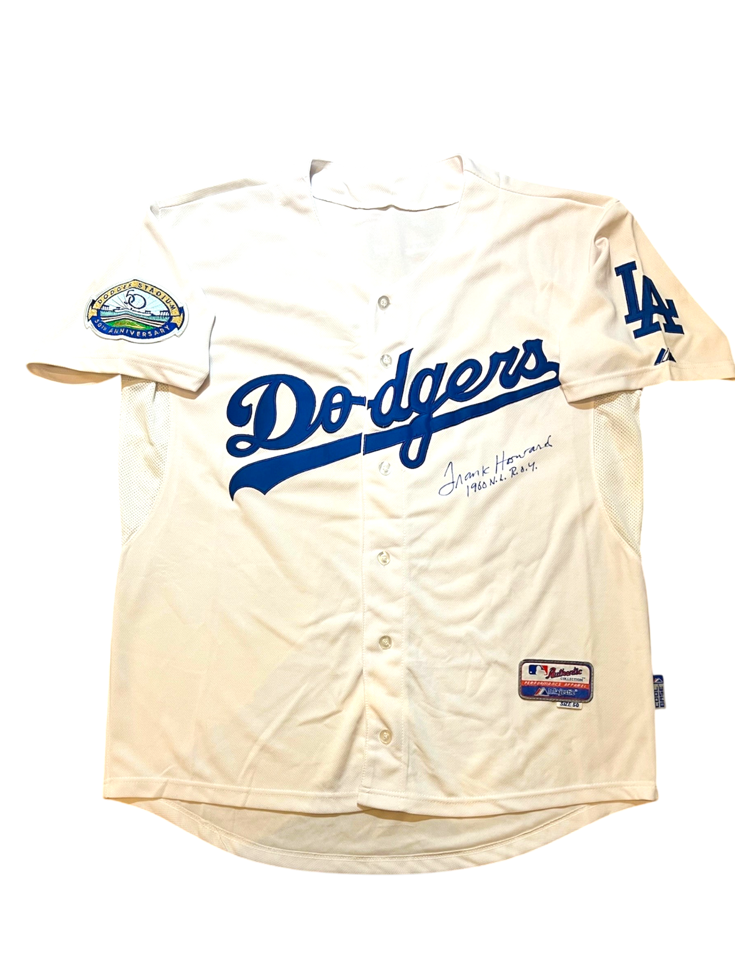 Los Angeles Dodgers Frank Howard ROY signed Baseball Jersey