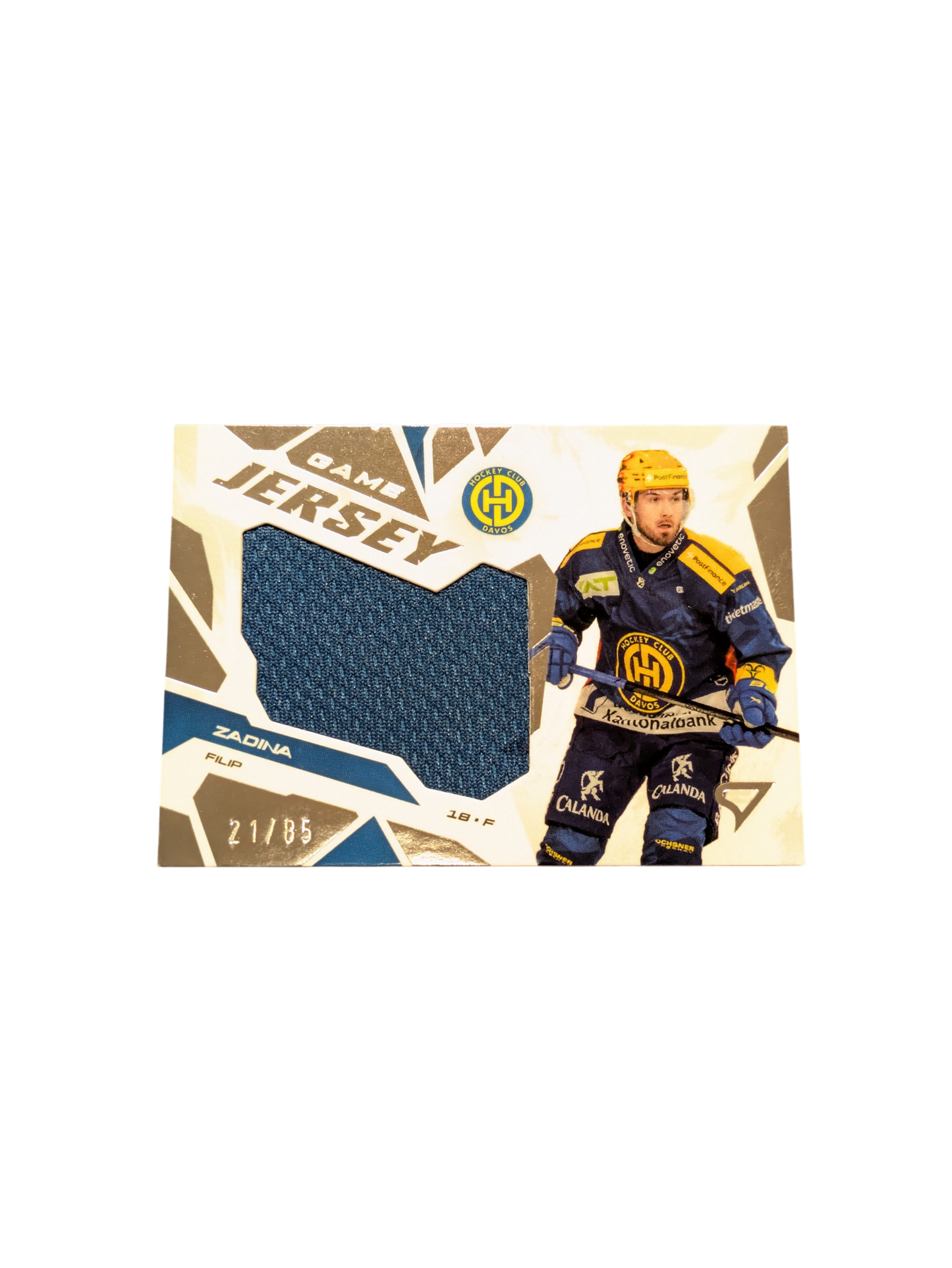 2026 SportZoo National League Series 1 Davos Filip Zadina Game Jersey /85 Patch card