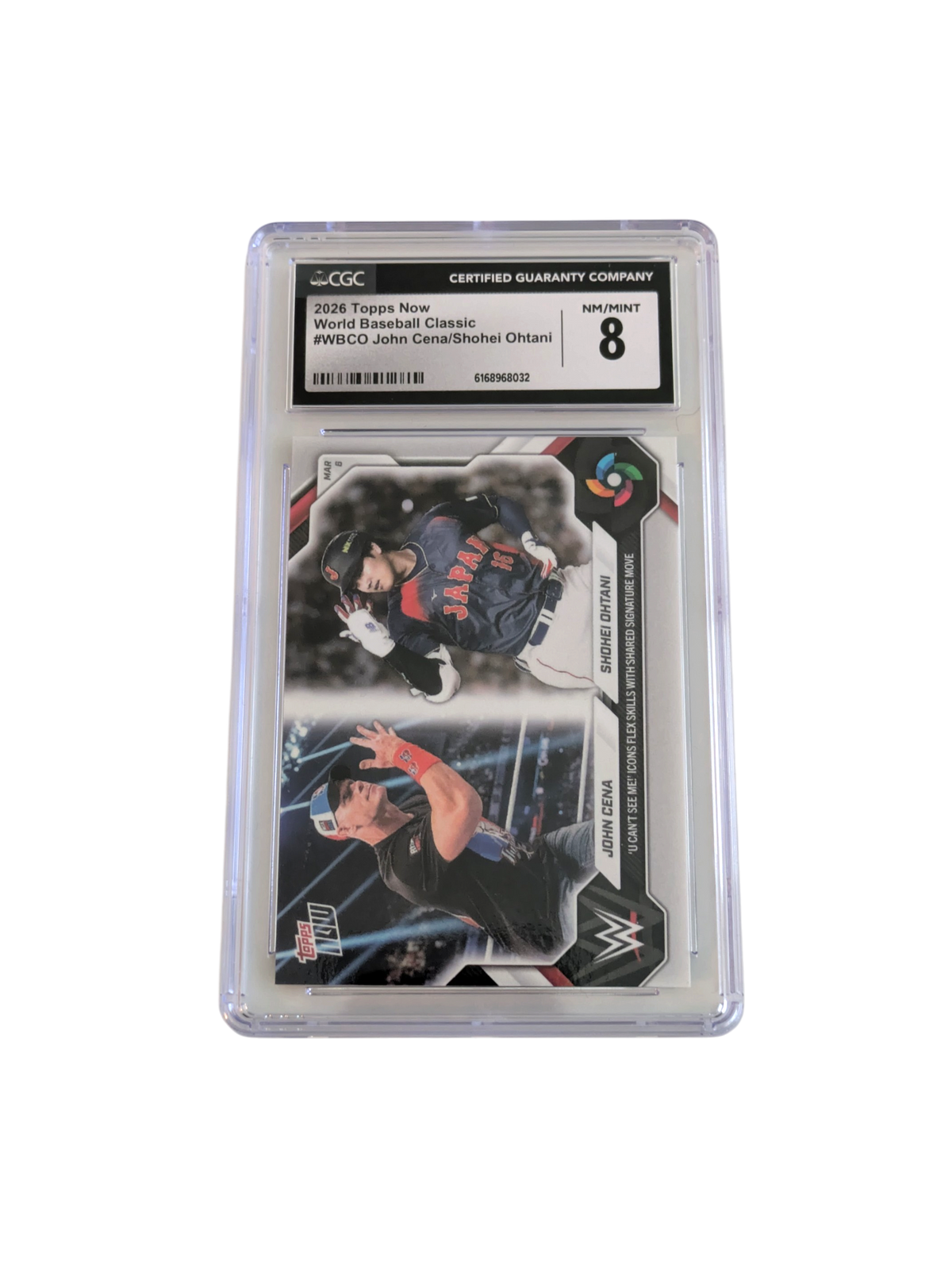 2026 Topps Now World Baseball Classic John Cena Shohei Ohtani CGC 8 Card