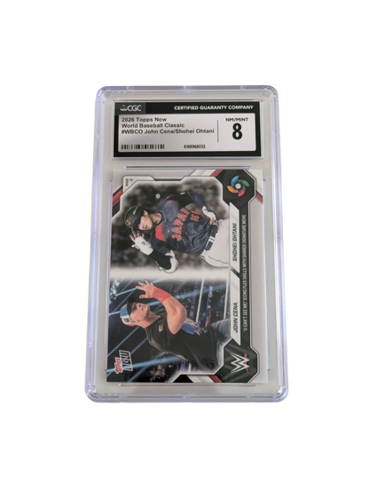 2026 Topps Now World Baseball Classic John Cena Shohei Ohtani CGC 8 Card
