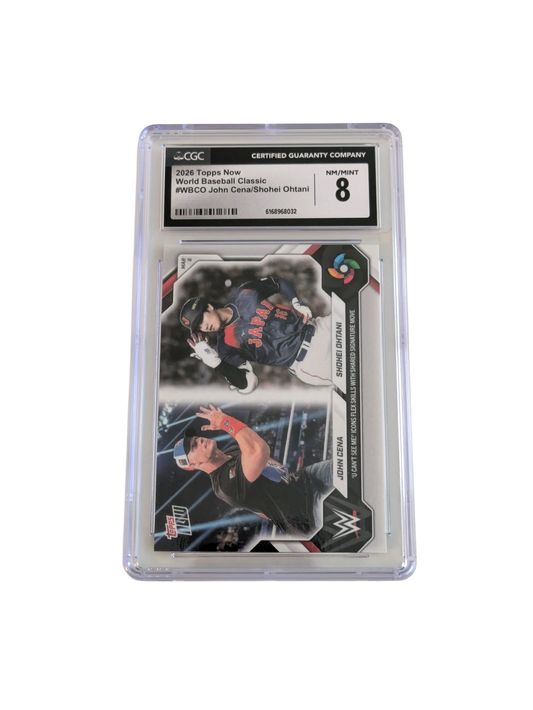 2026 Topps Now World Baseball Classic John Cena Shohei Ohtani CGC 8 Card