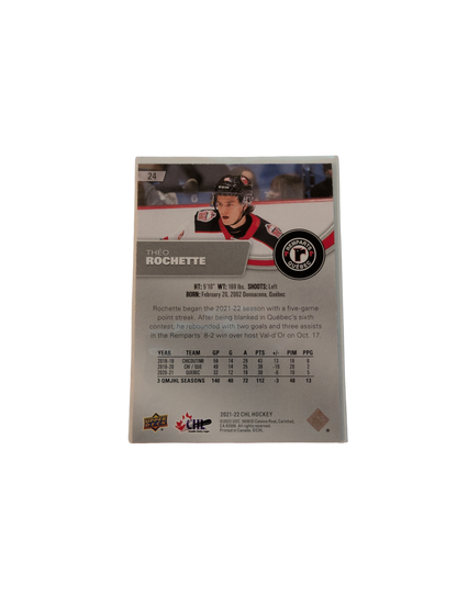 2021 Upper Deck Exclusives Quebec Remparts Theo Rochette 075/100 card
