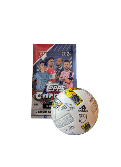 Xherdan Shaqiri MLS signed Football & 2024 Topps Chrome Hobby Box Bundle