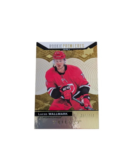 2017-18 Upper Deck Rookie Premieres Carolina Hurricanes Lucas Wallmark 351/999 card