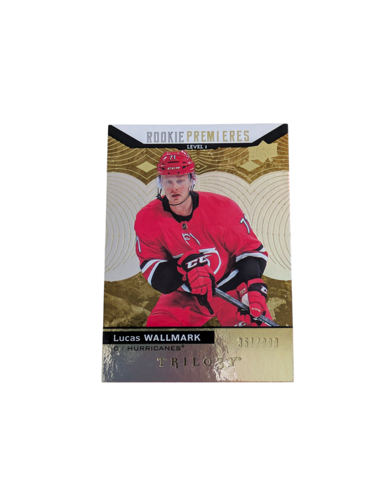 2017-18 Upper Deck Rookie Premieres Carolina Hurricanes Lucas Wallmark 351/999 card