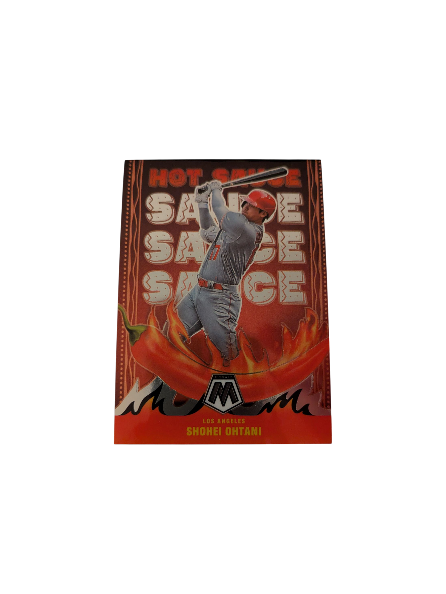 2022 Panini Mosaic Los Angeles Angels Shohei Ohtani Hot Sauce Card
