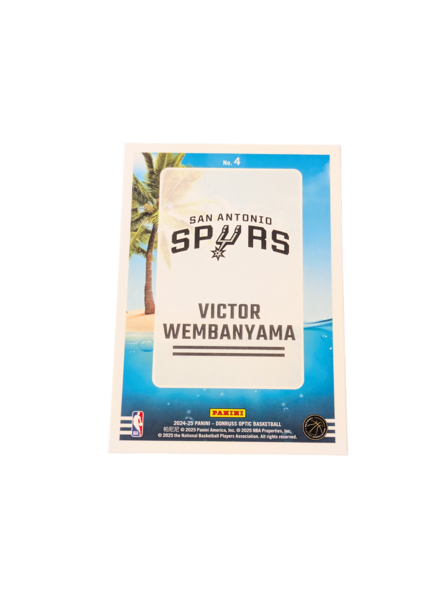 2024 Panini Donruns Optic 0 San Antonio Spurs Victor Wembanyama Splash card
