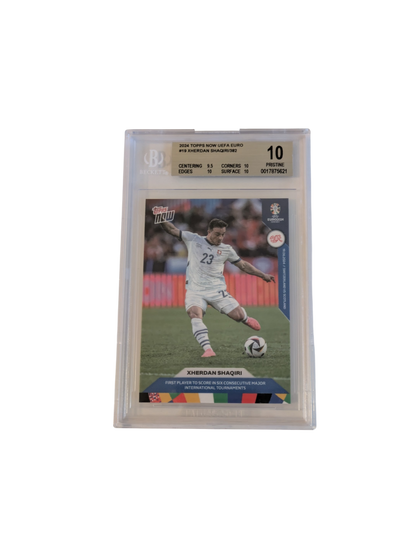 2024 Topps Now UEFA Euro Switzerland Xherdan Shaqiri #19 Beckett 10 Card