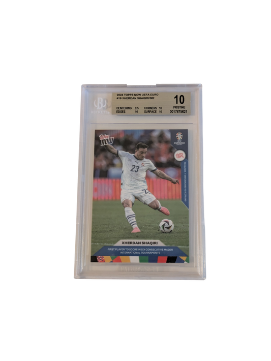 2024 Topps Now UEFA Euro Switzerland Xherdan Shaqiri #19 Beckett 10 Card