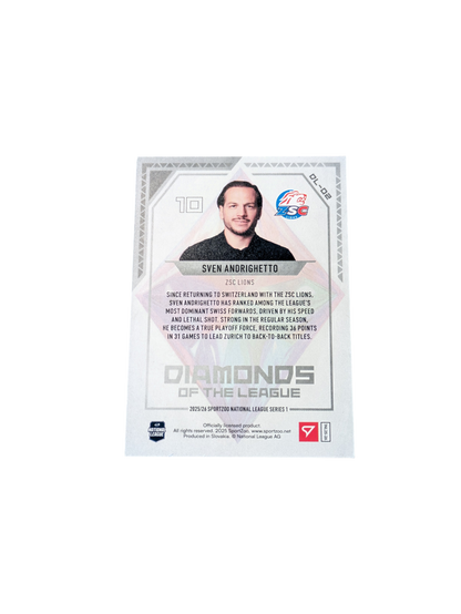 2026 SportZoo National League Diamonds ZSC Lions Sven Andrighetto card