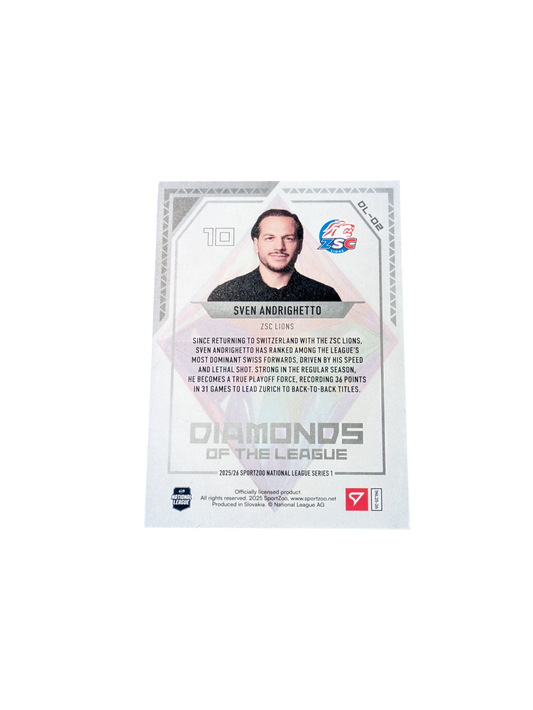 2026 SportZoo National League Diamonds ZSC Lions Sven Andrighetto card
