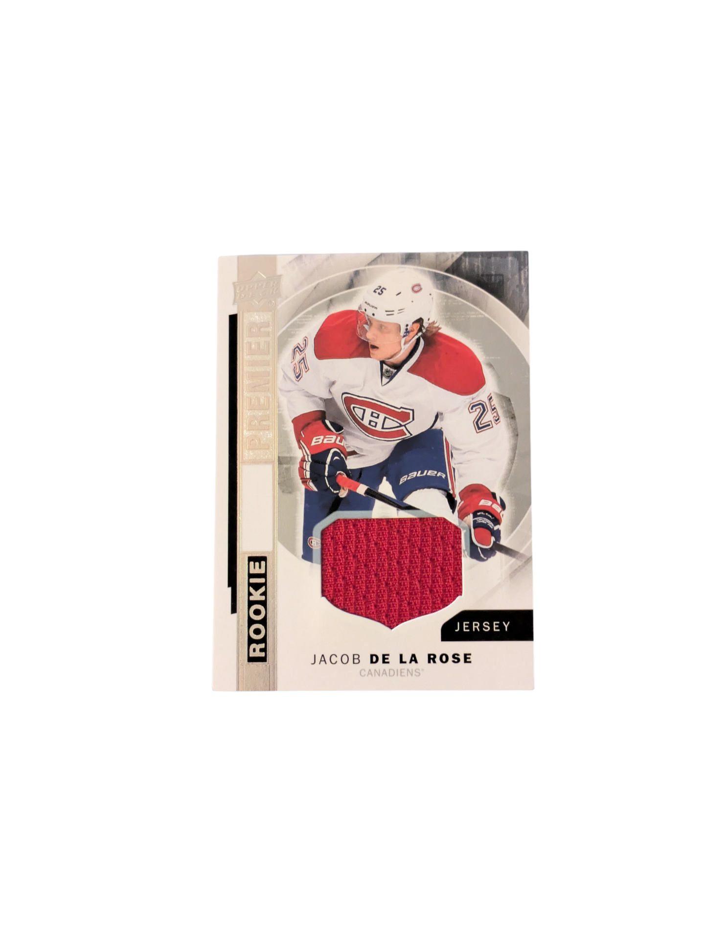 2016 Upper Deck Premier Montreal Canadiens Jacob de la Rose Rookie Patch card