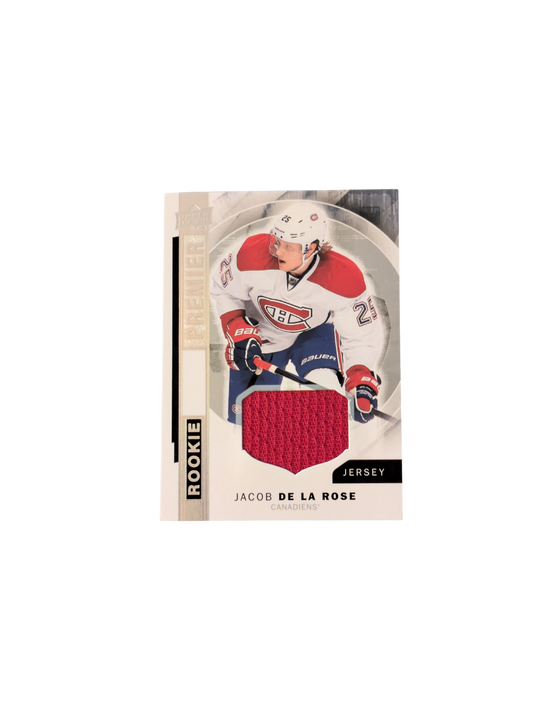 2016 Upper Deck Premier Montreal Canadiens Jacob de la Rose Rookie Patch card
