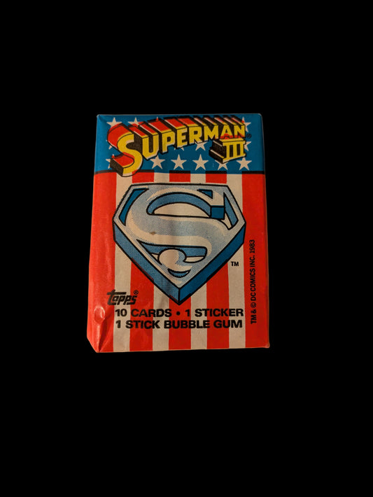 1983 Topps Superman 3 Trading Cards Pack