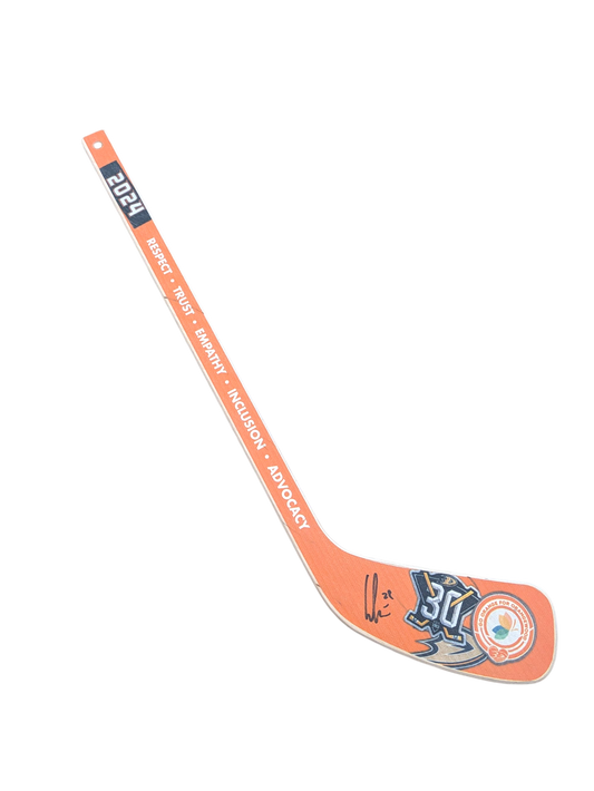 2024 Mini Wood Hockey Stick Anaheim Ducks signed by Gustav Lindstrom