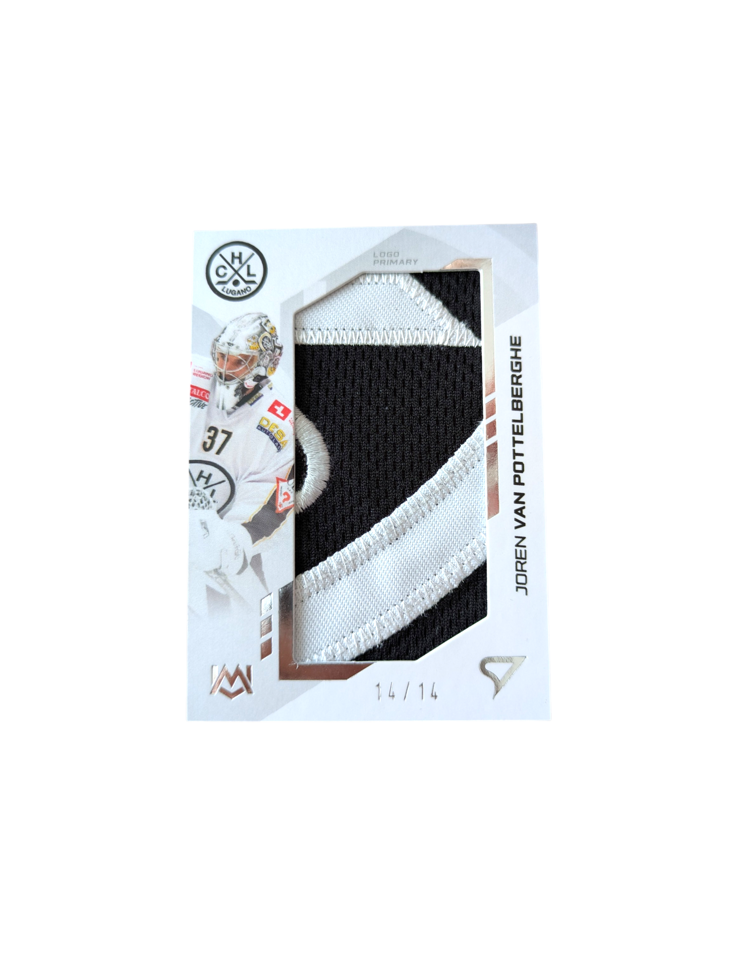 2024 SportZoo National League HC Lugano Joren Van Pottelberghe Logo Patch 14/14 card