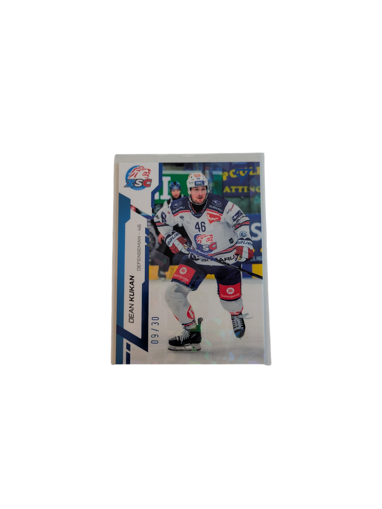 2025 SportZoo National League ZSC Lions Dean Kukan 09/30 Blue card