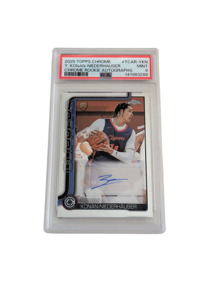 2025 Topps Chrome Yanic Konan Niederhauser Rookie Auto Card PSA 9