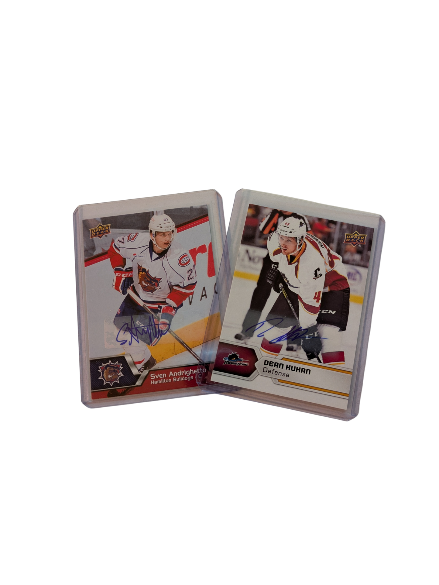 Upper Deck AHL Hockey Monsters Kukan v Bulldogs Andrighetto Auto Card