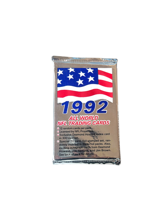 1992 All World NFL Trading Cards Pack