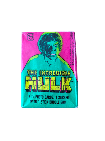 1979 Topps The Incredible Hulk TV Photo Card + Sticker Pack