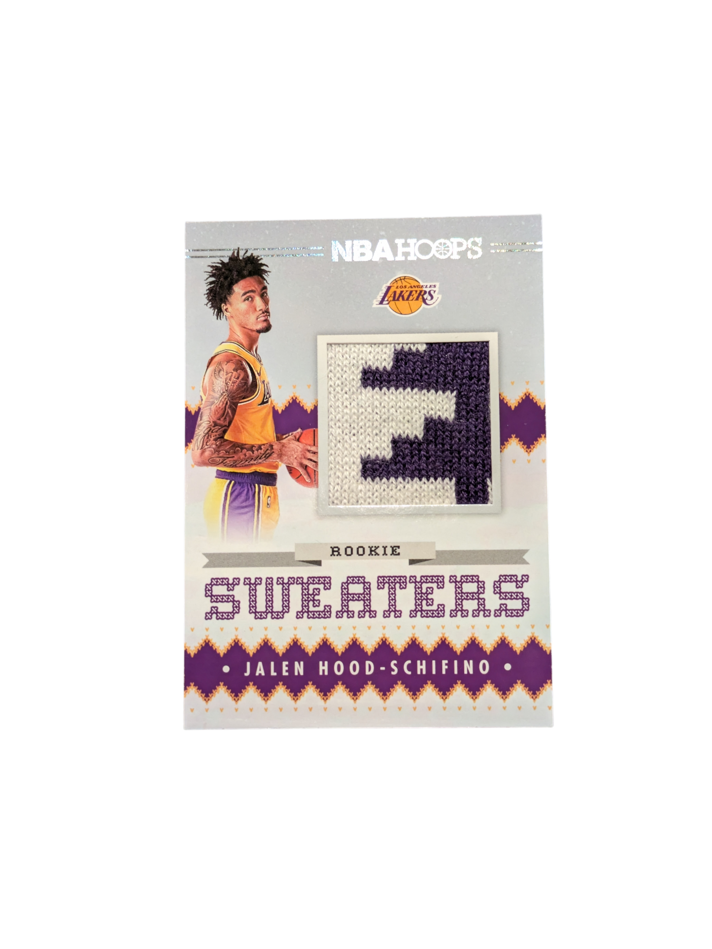 2023/24 Panini Rookie Sweaters Los Angeles Lakers Jalen Hood-Schifino Patch card