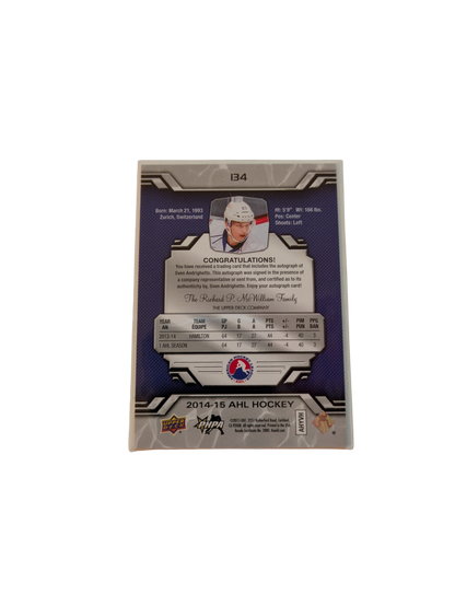 2015 Upper Deck AHL Hockey Hamilton Bulldogs Sven Andrighetto Auto Card