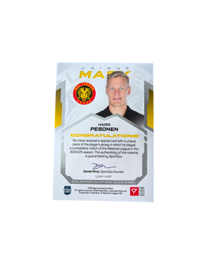 2024 SportZoo National League Langnau Tigers Harri Pesonen Logo Patch 06/15 card