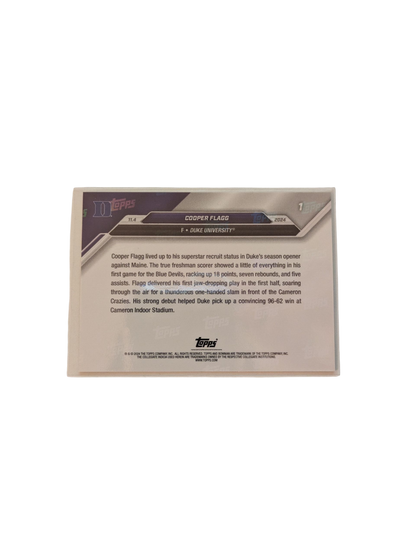 2024 Topps Bowman U Now Duke Cooper Flagg Debut #1 Card