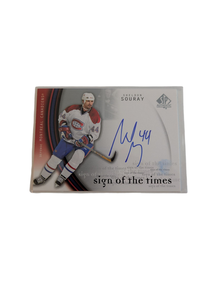2006 Upper Deck Sign of the Times Montreal Canadiens Sheldon Souray Auto Card